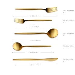 Online Orion 30-Piece Stainless Steel Cutlery Set for 6 People, Cutlery Sets