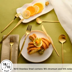 Online Orion 30-Piece Stainless Steel Cutlery Set for 6 People, Cutlery Sets