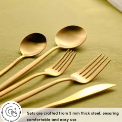 Online Orion 30-Piece Stainless Steel Cutlery Set for 6 People, Cutlery Sets