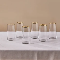 New Orlando 6-Piece Highball Glass Set, 520ml, Multi Coffee Glasses