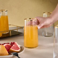 New Orlando 6-Piece Highball Glass Set, 520ml, Multi Coffee Glasses