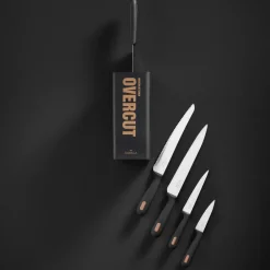 Best Overcut 5 Piece Knife Block Set, Black Knife Sets