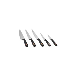 Best Overcut 5 Piece Knife Block Set, Black Knife Sets