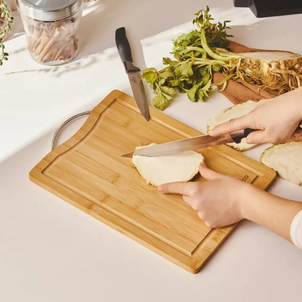 Sale Owen Bamboo Rectangle Chopping Board, Large, Wood Chopping Boards