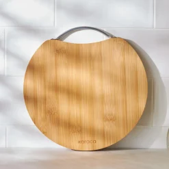 Sale Owen Bamboo Round Chopping Board, Small, 25cmx25cm, Wood Chopping Boards