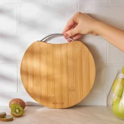 Sale Owen Bamboo Round Chopping Board, Small, 25cmx25cm, Wood Chopping Boards
