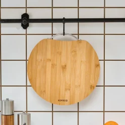 Clearance Owen Bamboo Round Chopping Board, Large, Wood Chopping Boards