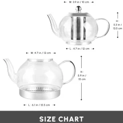Best Pandora Glass Induction Teapot Set, Transparent Turkish Teapots