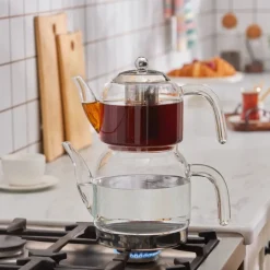 Clearance Panora Family-Size Glass Teapot Turkish Teapots