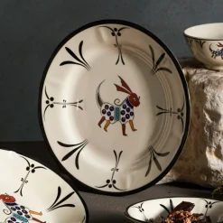 Outlet Paye Seljuk Collection Porcelain Dinner Plate, 26cm, White Multi Dinner Plates