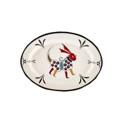 Sale Paye Seljuk Collection Porcelain Serving Platter, 36cm, Black Multi Serving Platters