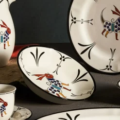 Best Paye Seljuk Collection Porcelain CerealSoup Bowl, 20cm, Black Multi Bowls