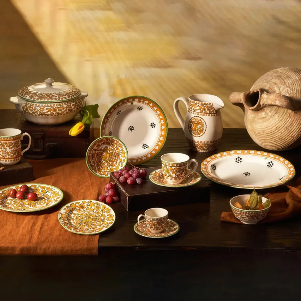 Paye Seljuk Collection Porcelain Serving Platter, 31cm, Yellow Multi Serving Platters