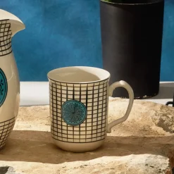 Clearance Paye Seljuk Collection Porcelain Mug, 340ml, Blue Multi Mugs