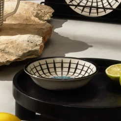 Hot Paye Seljuk Collection Porcelain Snack Bowl, 14cm, Blue Multi Bowls