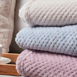 Pearl Baby Fleece Wellsoft TV Blanket, 130cmx150cm, Violet Throws & Blankets