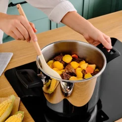 Online Perfect 2-Piece Stainless Steel Induction Pressure Cooker Set, 4L+6L, Black Silver Induction Cookware|Pressure Cooker