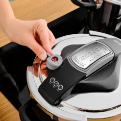 Online Perfect 2-Piece Stainless Steel Induction Pressure Cooker Set, 4L+6L, Black Silver Induction Cookware|Pressure Cooker