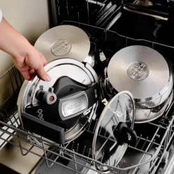 Online Perfect 2-Piece Stainless Steel Induction Pressure Cooker Set, 4L+6L, Black Silver Induction Cookware|Pressure Cooker