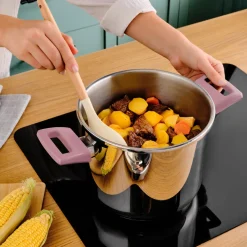 Discount Perfect 2-Piece Stainless Steel Induction Pressure Cooker Set, 4L+6L, Pink Silver Pressure Cooker|Induction Cookware