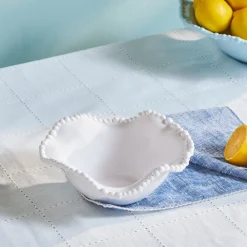 New Perla Melamine Bowl, 20cm, White Bowls