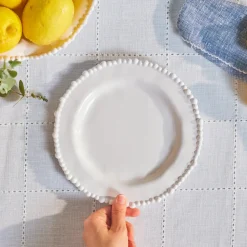 Discount Perla Melamine Dessert/Side Plate, 23cm, White Side Plates