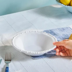 Online Perla Melamine Pasta Bowl 22cm, White Pasta Bowls