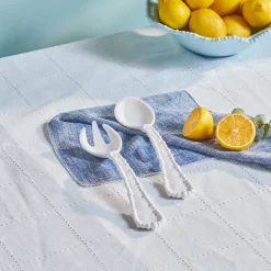 Best Perla Melamine 2-Piece Service Set, White Mix And Match Cutlery
