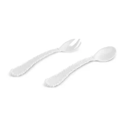 Best Perla Melamine 2-Piece Service Set, White Mix And Match Cutlery