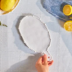 Outlet Perla Melamine Serving Platter , 28cm, White Serving Platters