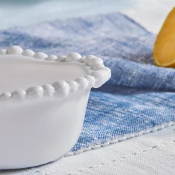 Perla Melamine Snack Bowl, 13cm, White Bowls