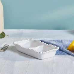 Hot Perla Melamine Snack Bowl, 23cm, White Bowls