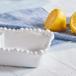 Hot Perla Melamine Snack Bowl, 23cm, White Bowls