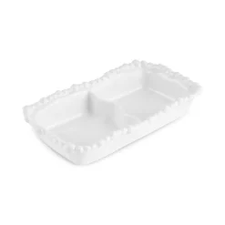 Hot Perla Melamine Snack Bowl, 23cm, White Bowls