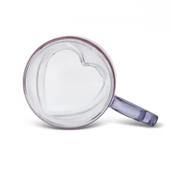 Clearance Pia Lola Double Walled Glass Mug, 300ml, Pink Mugs