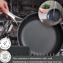 Hot Plasma Steel 3Ply Non-Stick Induction Frying Pan, 28cm, Silver Pans