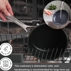 Clearance Plasma Steel 3Ply Non-Stick Sauce Pan, 18cm, Silver Pans