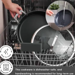 Best Plasma Steel 3Ply Non-Stick Induction Shallow Casserole, 30cm, Silver Pots