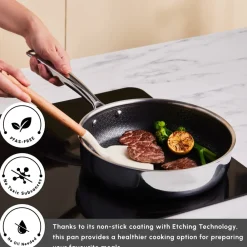 Hot 3Ply Stainless Steel Sparkle 7-Piece Non-Stick Induction Cookware Set, Silver Stainless Steel Cookware Sets