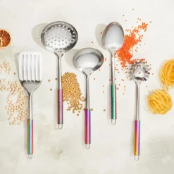 Best Pop Up 5 Piece Stainless Steel Kitchen Utensil Set, Multi Kitchen Utensils