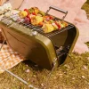 Discount Portable Stainless Steel Charcoal Barbecue, 40cm, Green Bbqs