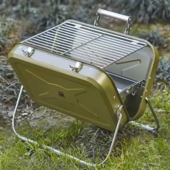 Discount Portable Stainless Steel Charcoal Barbecue, 40cm, Green Bbqs