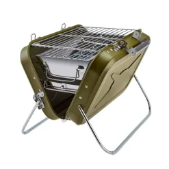 Discount Portable Stainless Steel Charcoal Barbecue, 40cm, Green Bbqs