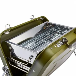 Discount Portable Stainless Steel Charcoal Barbecue, 40cm, Green Bbqs