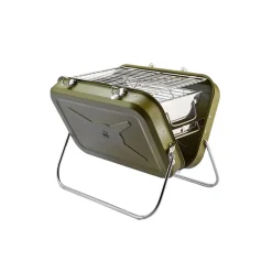 Discount Portable Stainless Steel Charcoal Barbecue, 40cm, Green Bbqs