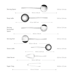 New Porto 7-Piece Stainless Steel Cutlery Set, Silver Cutlery Sets