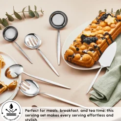 New Porto 7-Piece Stainless Steel Cutlery Set, Silver Cutlery Sets