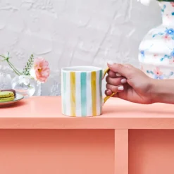 Outlet Primavera Stoneware Mug, 400ml, Stripes Mugs