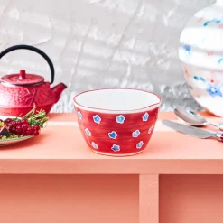 Sale Primavera Stoneware Bowl, 13cm, Red Bowls