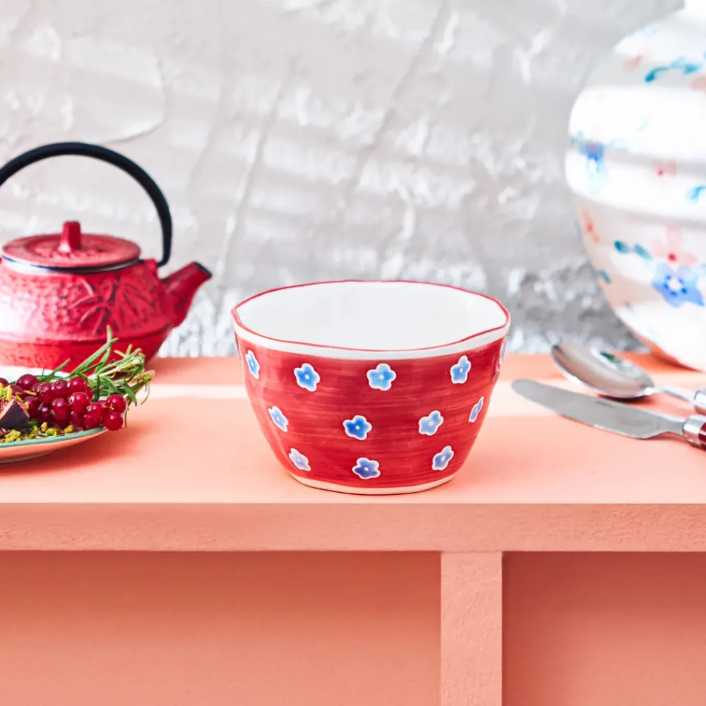Sale Primavera Stoneware Bowl, 13cm, Red Bowls
